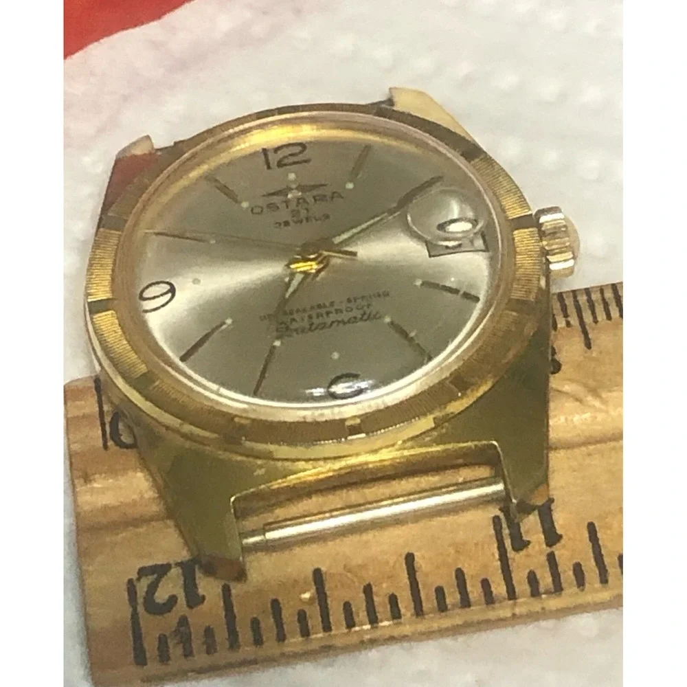 Vintage‎ Ostara 21 Jewels Automatic Datamatic Swiss Made Mens Watch